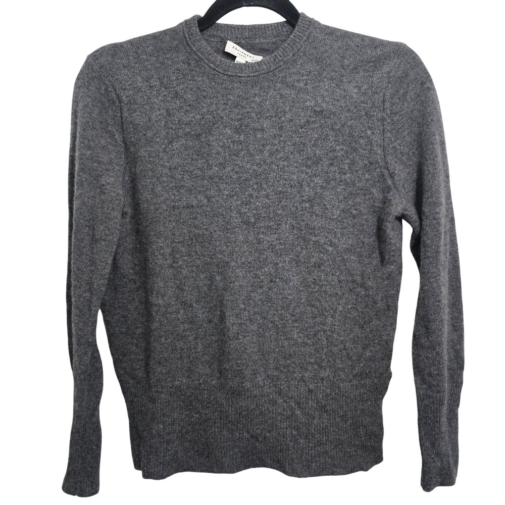 Equipment Femme Gray 100% Cashmere Crew Neck Sweater 19-0-006109-SW01374 Size XS